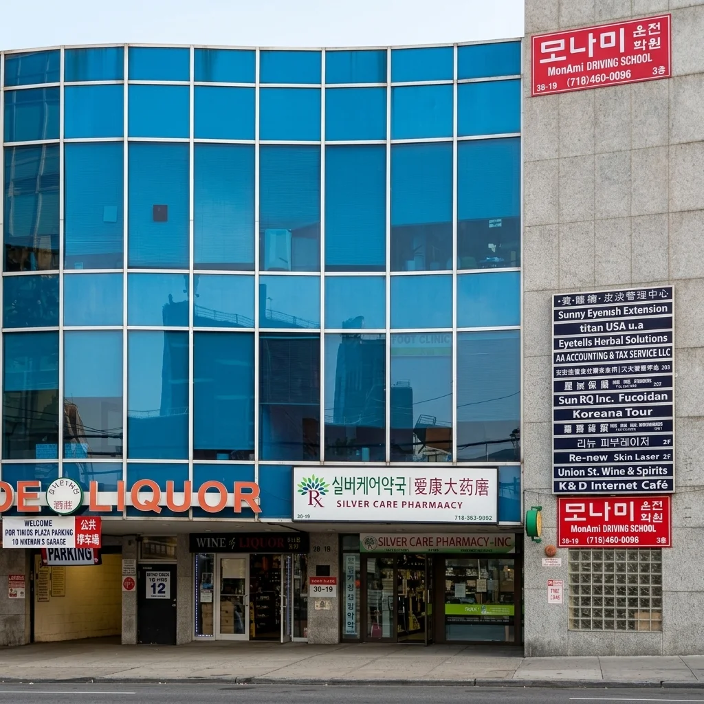 Mon Ami Driving School office building storefront on Union Street